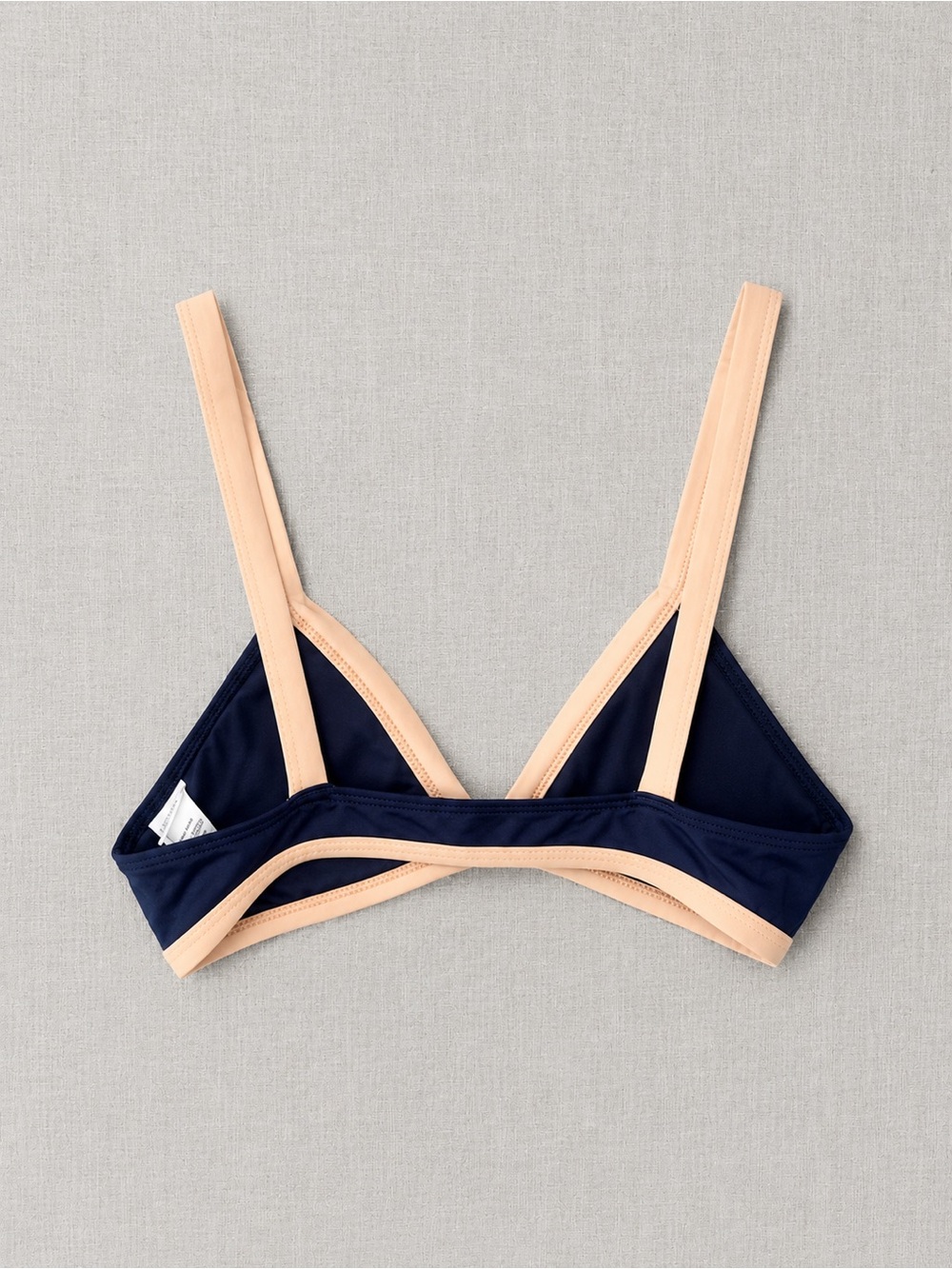 L*SPACE Navy and Beige Trim Two-Piece Bikini - Picture 3 of 7